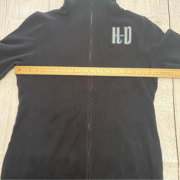 Women’s Harley-Davidson Black zip up sweater Large - Picture 7 of 9